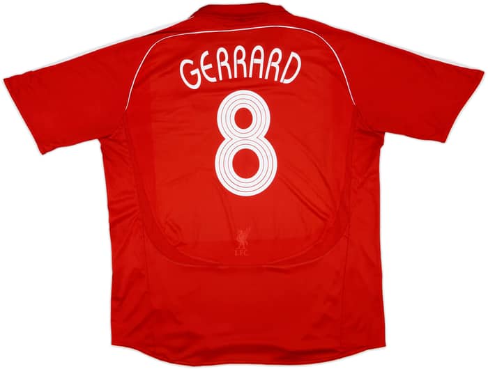 2006-08 Liverpool Home Shirt Gerrard #8 - 5/10 - (3XL)