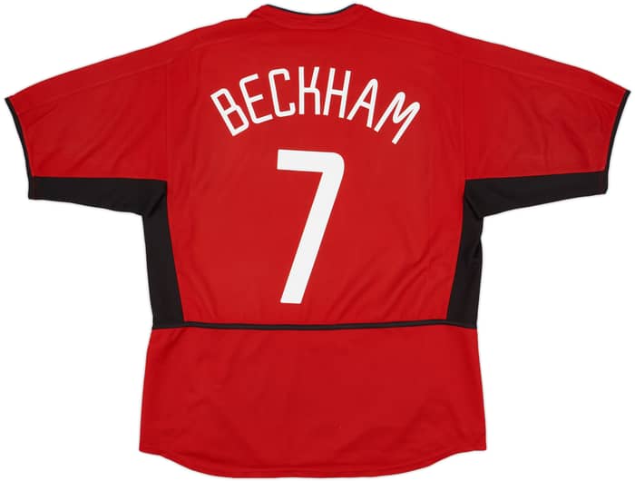 2002-04 Manchester United Home Shirt Beckham #7 - 6/10 - (L)