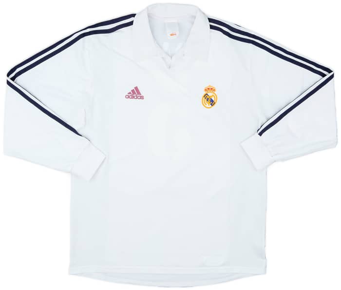 2001-02 Real Madrid European Home L/S Shirt Zidane #5 - 5/10 - (M)