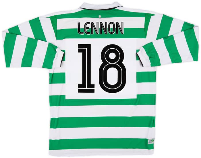 2004-05 Celtic Home L/S Shirt Lennon #18 - 7/10 - (L)