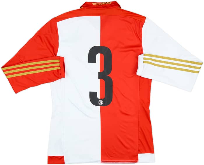 2015-16 Feyenoord Match Issue Home L/S Shirt #3