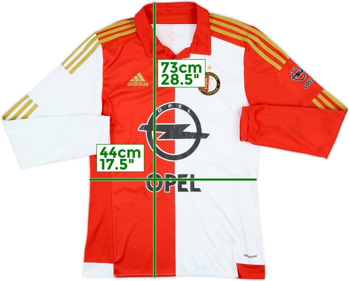 2015-16 Feyenoord Match Issue Home L/S Shirt #3