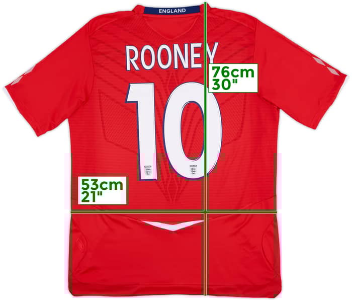 2008-10 England Away Shirt Rooney #9 - 9/10 - (L)