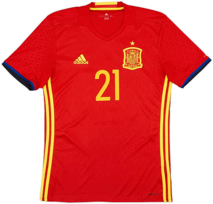 2016-17 Spain Home Shirt Silva #21 - 10/10 - (S)