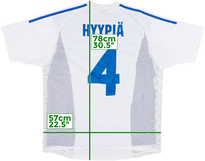 2002-04 Finland Player Issue Home Shirt Hyypia #4 - 5/10 - (XL)