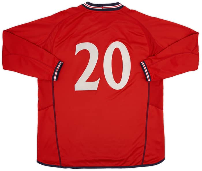 2002-04 England Away L/S Shirt #20 - 7/10 - (XXL)