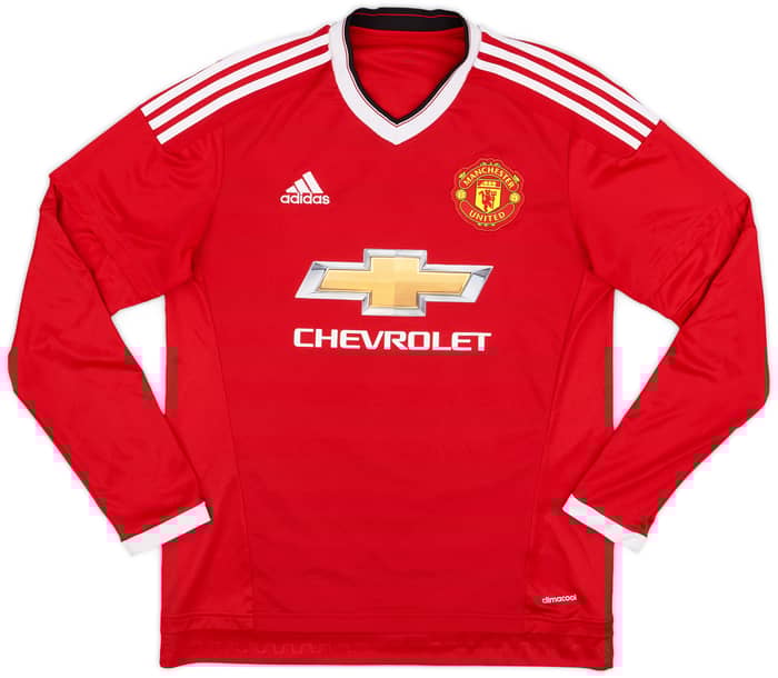2015-16 Manchester United Home L/S Shirt Rooney #10 - 7/10 - (M)