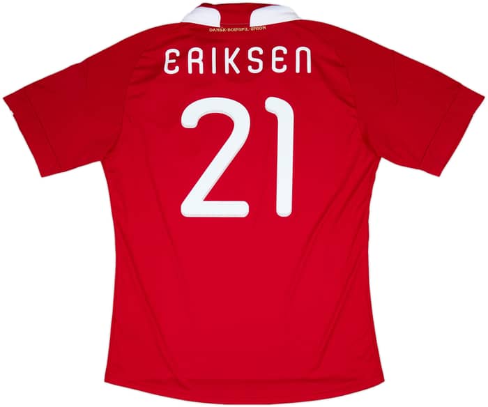 2010-11 Denmark Home Shirt Eriksen #21 - 8/10 - (XL)