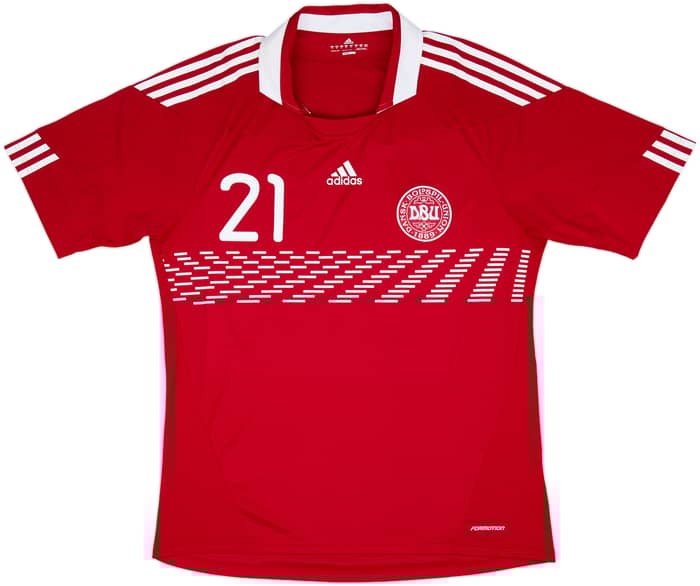 2010-11 Denmark Home Shirt Eriksen #21 - 8/10 - (XL)
