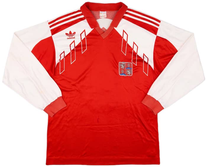 1992 Czechoslovakia Match Issue European U21 Championship Home L/S Shirt #9