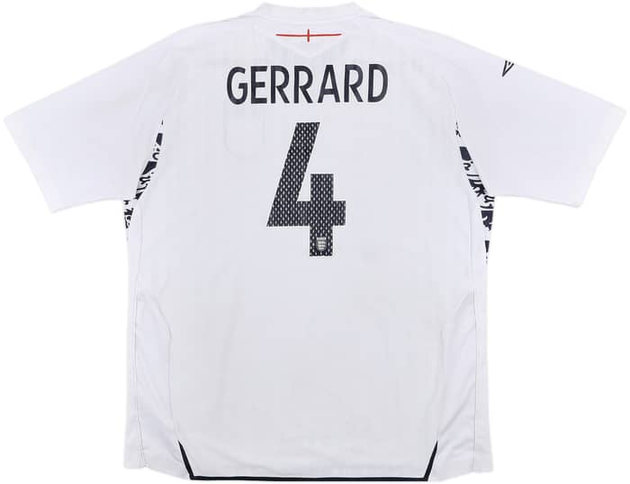 2007-09 England Home Shirt Gerrard #4 - 4/10 - (XXL)