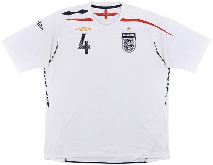 2007-09 England Home Shirt Gerrard #4 - 4/10 - (XXL)