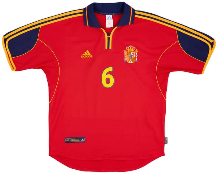 1999-02 Spain Home Shirt Hierro #6