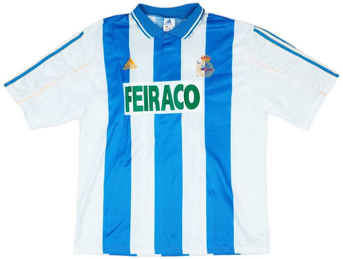 1999-00 Deportivo UEFA Cup Home Shirt Jokanović #24 - 6/10 - (XL)