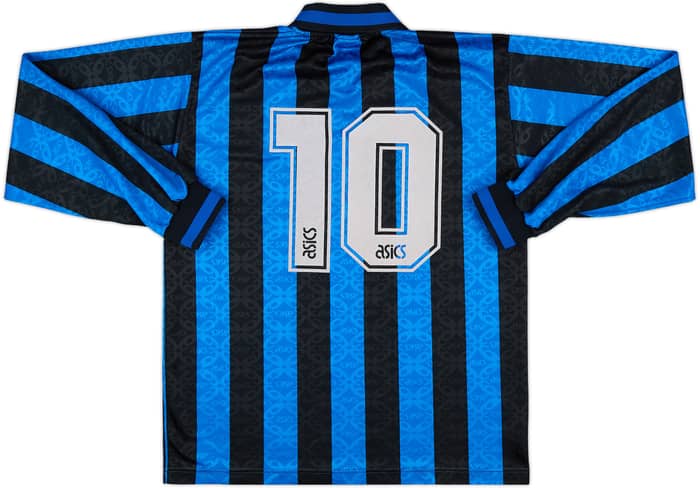1995-96 Atalanta Match Issue Home L/S Shirt #10