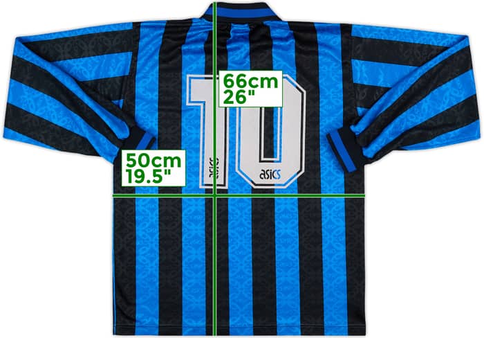 1995-96 Atalanta Match Issue Home L/S Shirt #10