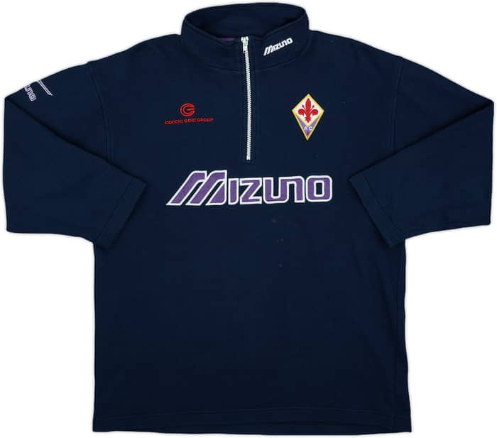 2001-02 Fiorentina Mizuno 1/4 Zip Drill Top - 7/10 - (XL)