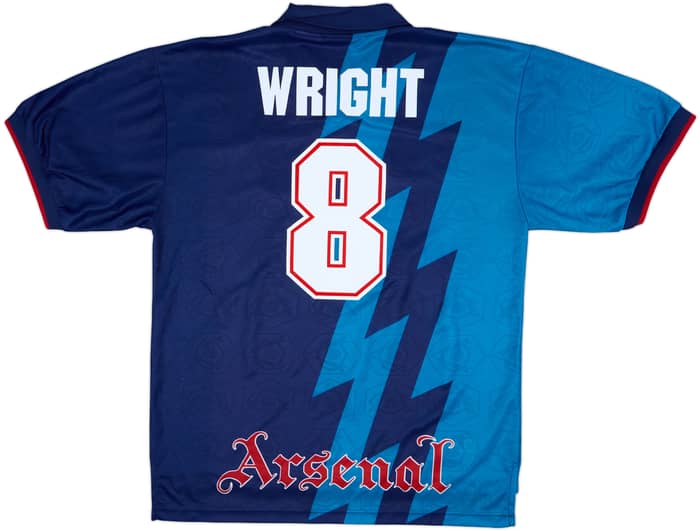 1995-96 Arsenal Away Shirt Wright #8 - 8/10 - (XL)