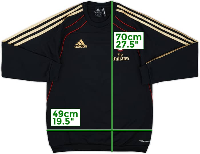 2010-11 AC Milan adidas Sweat Top - 8/10 - (XL.Boys)