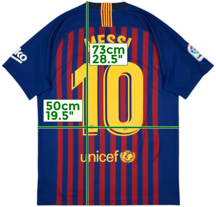 2018-19 Barcelona Home Shirt Messi #10 - 8/10 - (M)