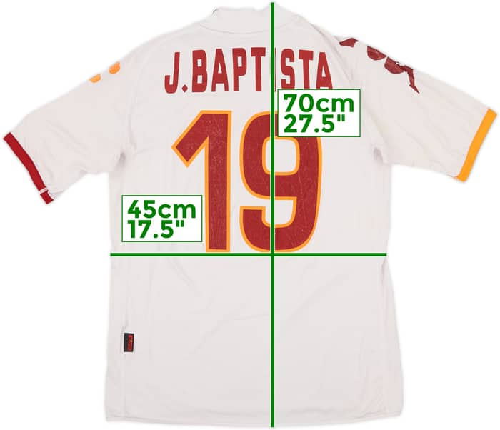 2008-09 Roma Away Shirt J. Baptista #19 - 4/10 - (S)