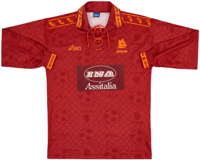 1994-95 Roma Home L/S Shirt - 8/10 - (XL)