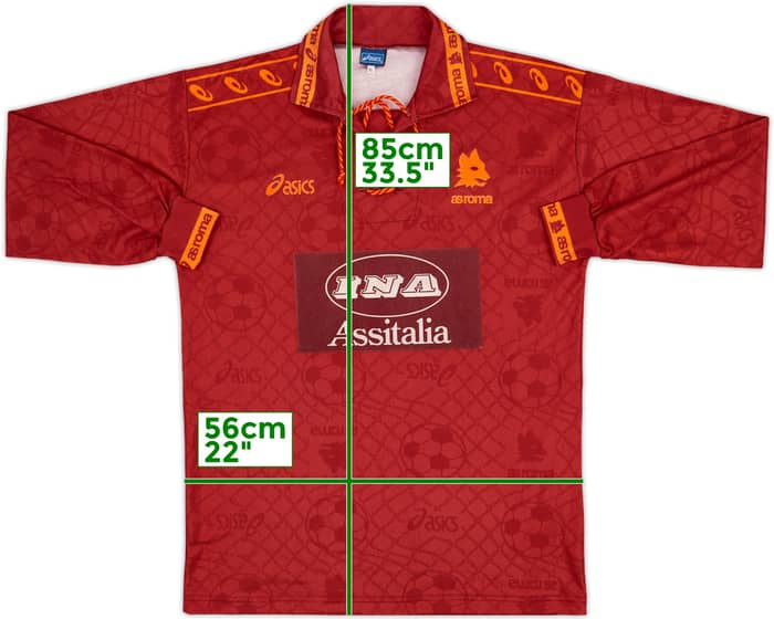 1994-95 Roma Home L/S Shirt - 8/10 - (XL)