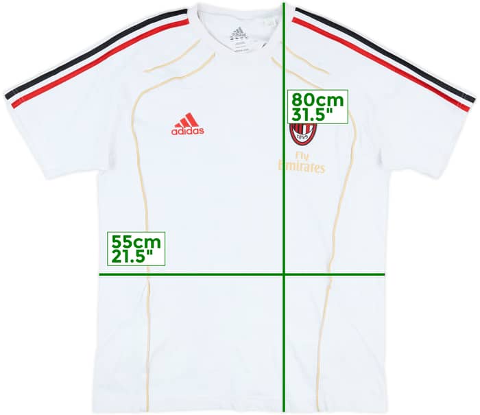 2010-11 AC Milan adidas Cotton Tee - 6/10 - (M/L)