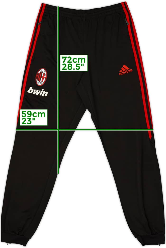 2009-10 AC Milan adidas Track Pants/Bottoms - 8/10 - (XS)