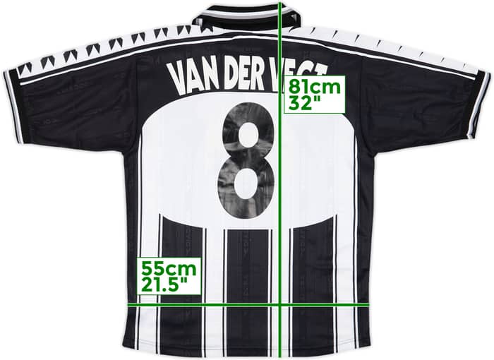 1999-00 Udinese Home Shirt Van Der Vegt #8 - 8/10 - (XL)