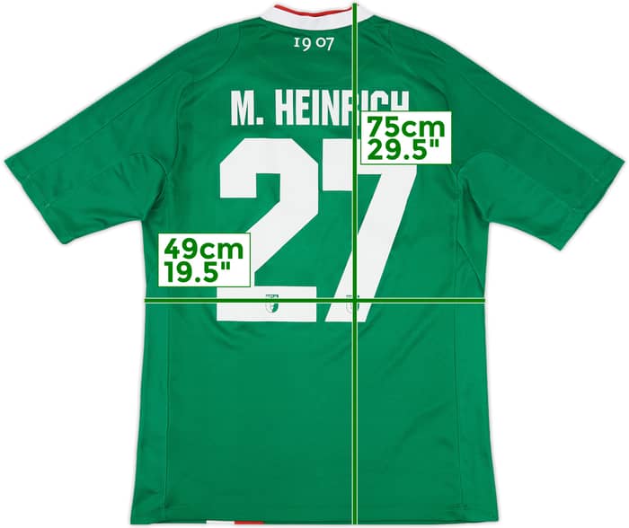 2013-14 Augsburg Away Shirt M. Heinrich #27 - 6/10 - (M)