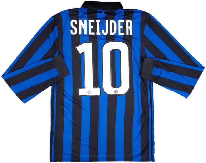 2011-12 Inter Milan Home L/S Shirt Sneijder #10 - 7/10 - (S)