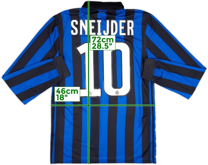 2011-12 Inter Milan Home L/S Shirt Sneijder #10 - 7/10 - (S)