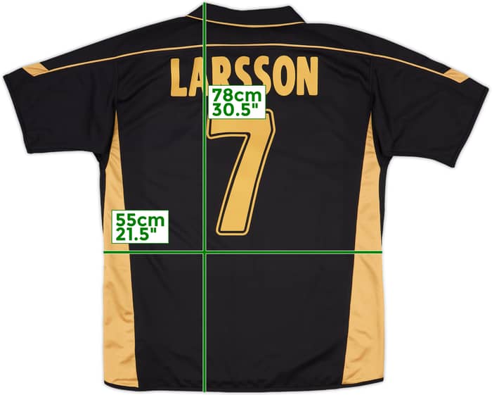 2003-04 Celtic Away Shirt Larsson #7 - 9/10 - (XL)
