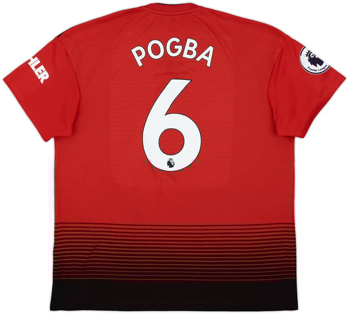 2018-19 Manchester United Home Shirt Pogba #6 - 9/10 - (XL)