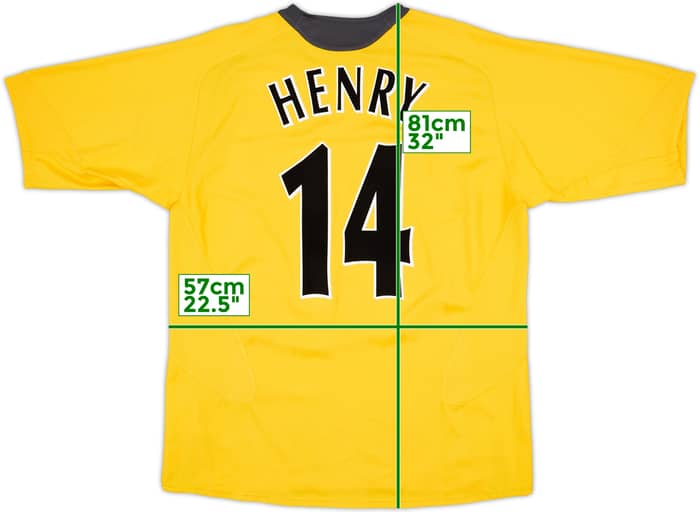 2005-06 Arsenal Away Shirt Henry #14 - 8/10 - (XL)