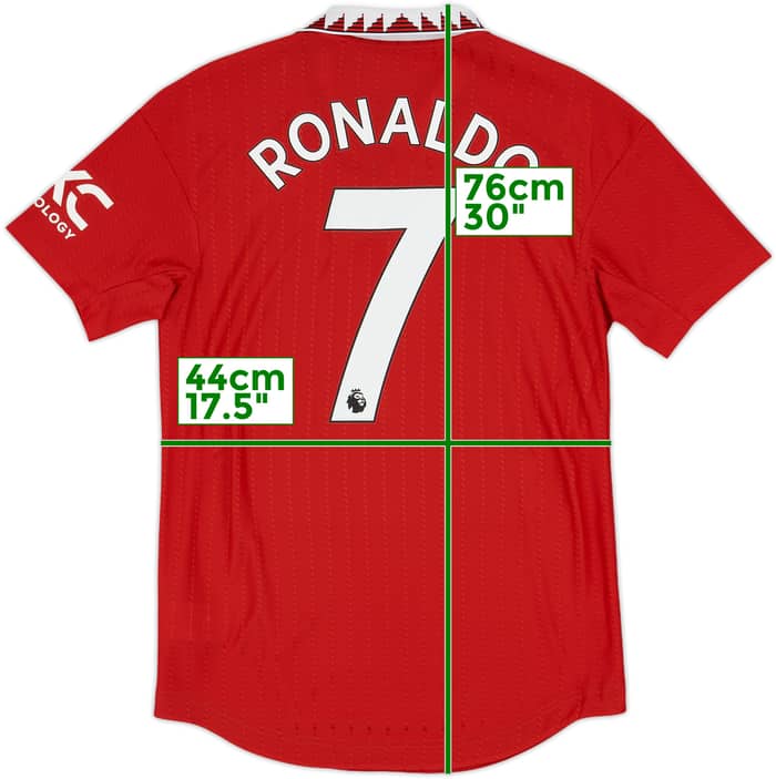 2022-23 Manchester United Authentic Home Shirt Ronaldo #7 - 9/10 - (S)