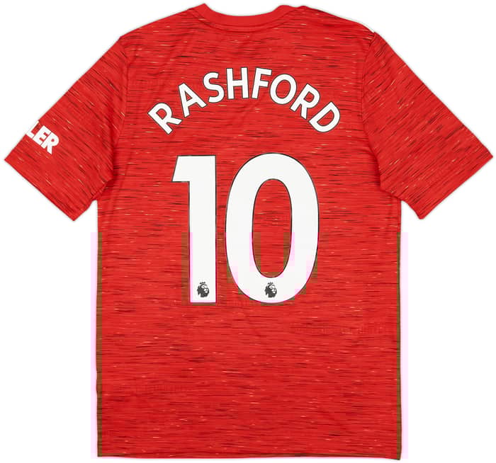 2020-21 Manchester United Home Shirt Rashford #10 - 6/10 - (XL.Boys)