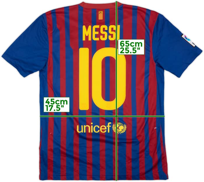 2011-12 Barcelona Home Shirt Messi #10 - 4/10 - (M)