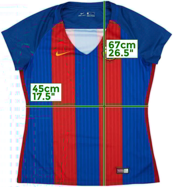2016-17 Barcelona Home Shirt - 9/10 - (Women's L)