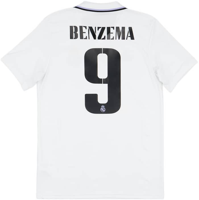 2022-23 Real Madrid Home Shirt Benzema #9 - 9/10 - (M)