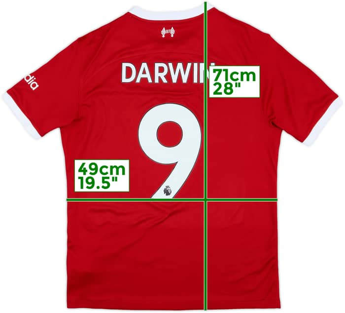 2023-24 Liverpool Home Shirt Darwin #9 - 9/10 - (M)