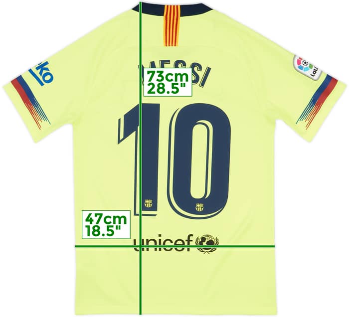 2018-19 Barcelona Away Shirt Messi #10 - 9/10 - (S)