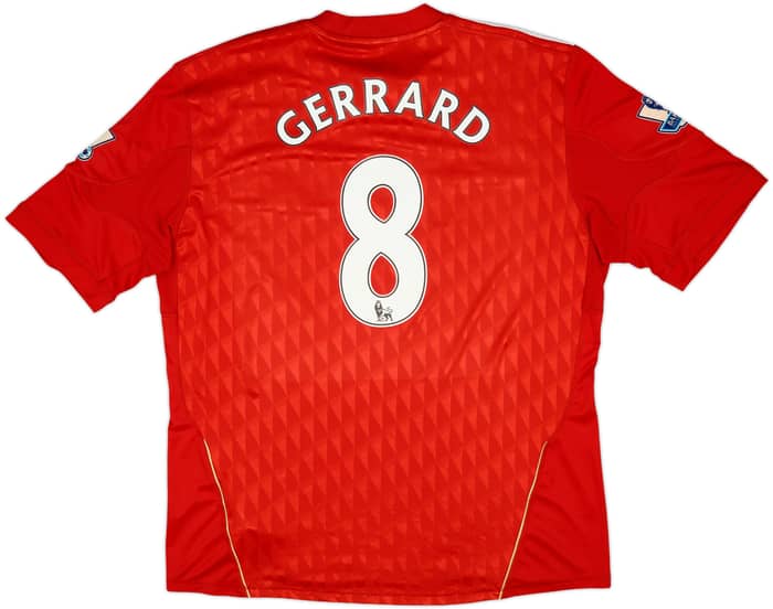 2010-12 Liverpool Home Shirt Gerrard #8 - 7/10 - (XL)