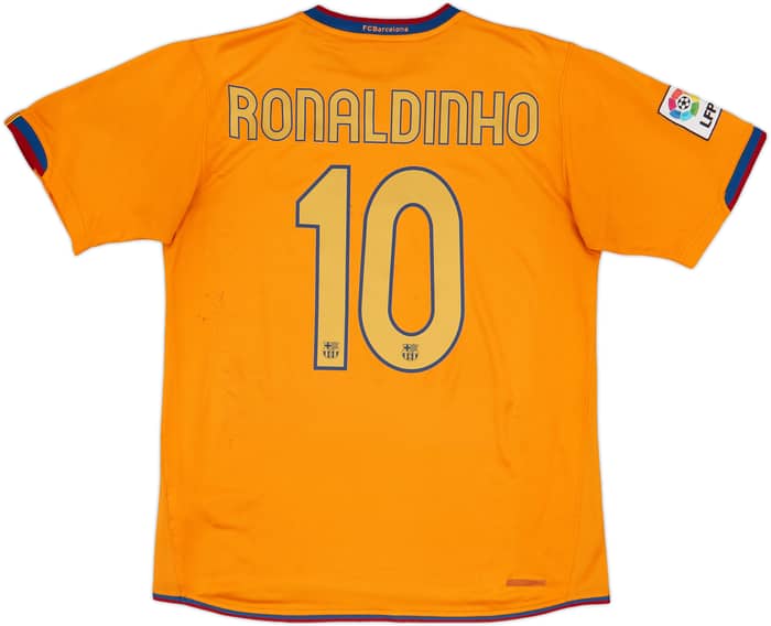 2006-08 Barcelona Away Shirt Ronaldinho #10 - 9/10 - (L)