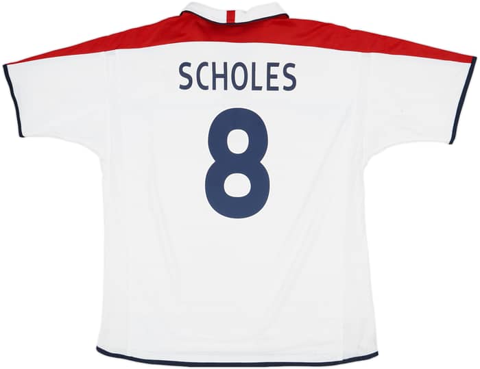 2003-05 England Home Shirt Scholes #8 - 5/10 - (XXL)