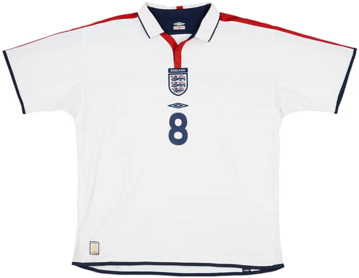 2003-05 England Home Shirt Scholes #8 - 5/10 - (XXL)