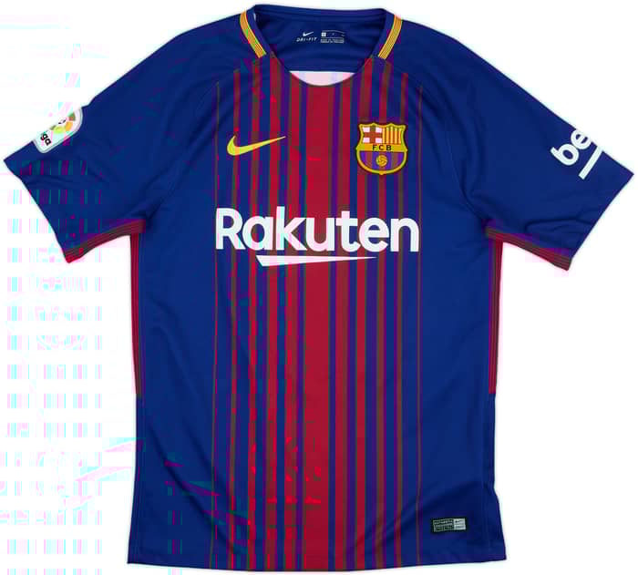 2017-18 Barcelona Home Shirt Suarez #9 - 10/10 - (S)