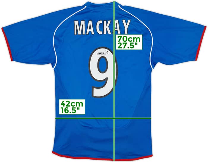 2005-06 Rangers Home Shirt Mackay #7 - 5/10 - (XL.Boys)