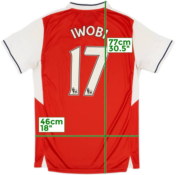 2016-17 Arsenal Home Shirt Iwobi #17 - 5/10 - (M)